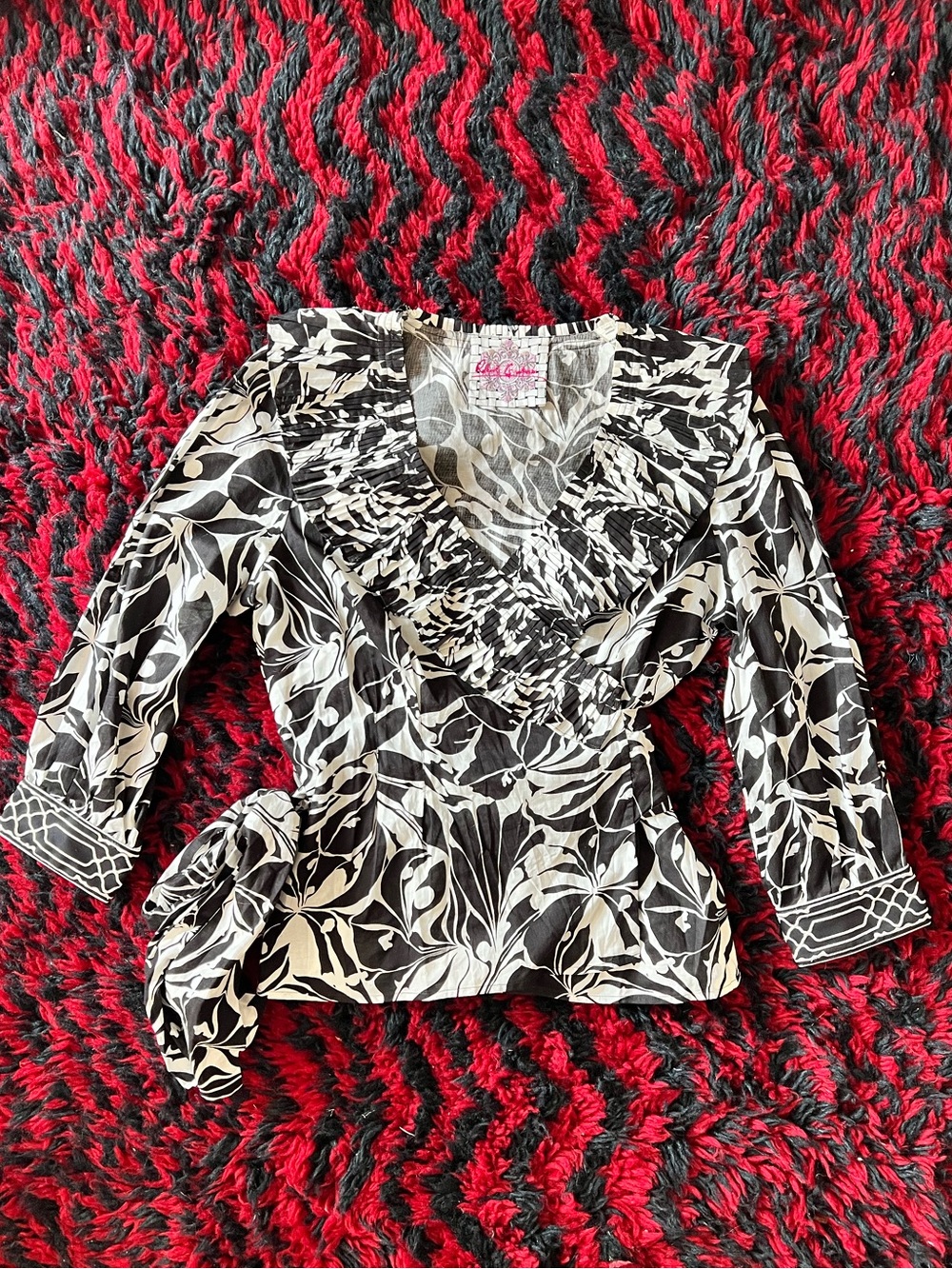 Robert Graham Cotton Wrap Blouse